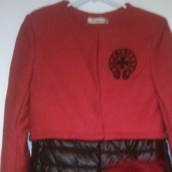 New Chrome Hearts Red Wool Coat * *Make  An Offer* - Picture 2 of 5